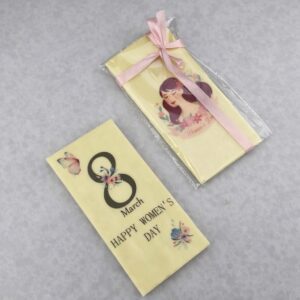 טבלת שוקולד לבן מודפסת ליום האישה