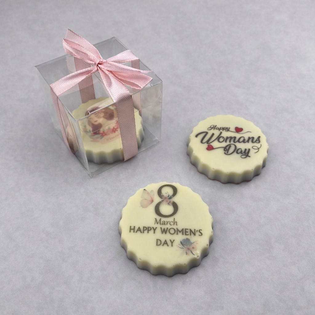 מדליון שוקולד חגיגי ליום האישה